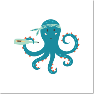 Octopus Pirate Posters and Art